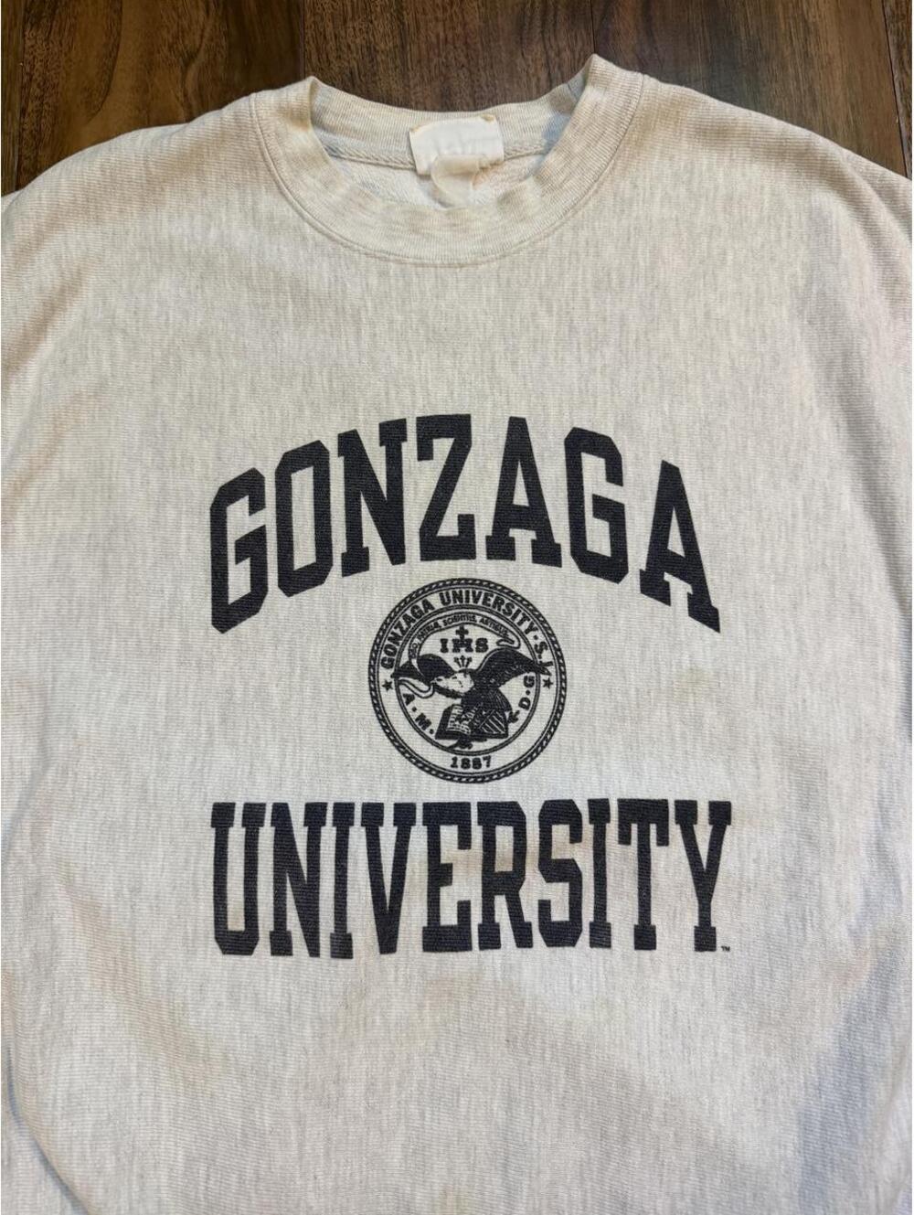 Vintage Gonzaga University Washington Champion Reverse Weave Size Medium - Picture 2 of 8